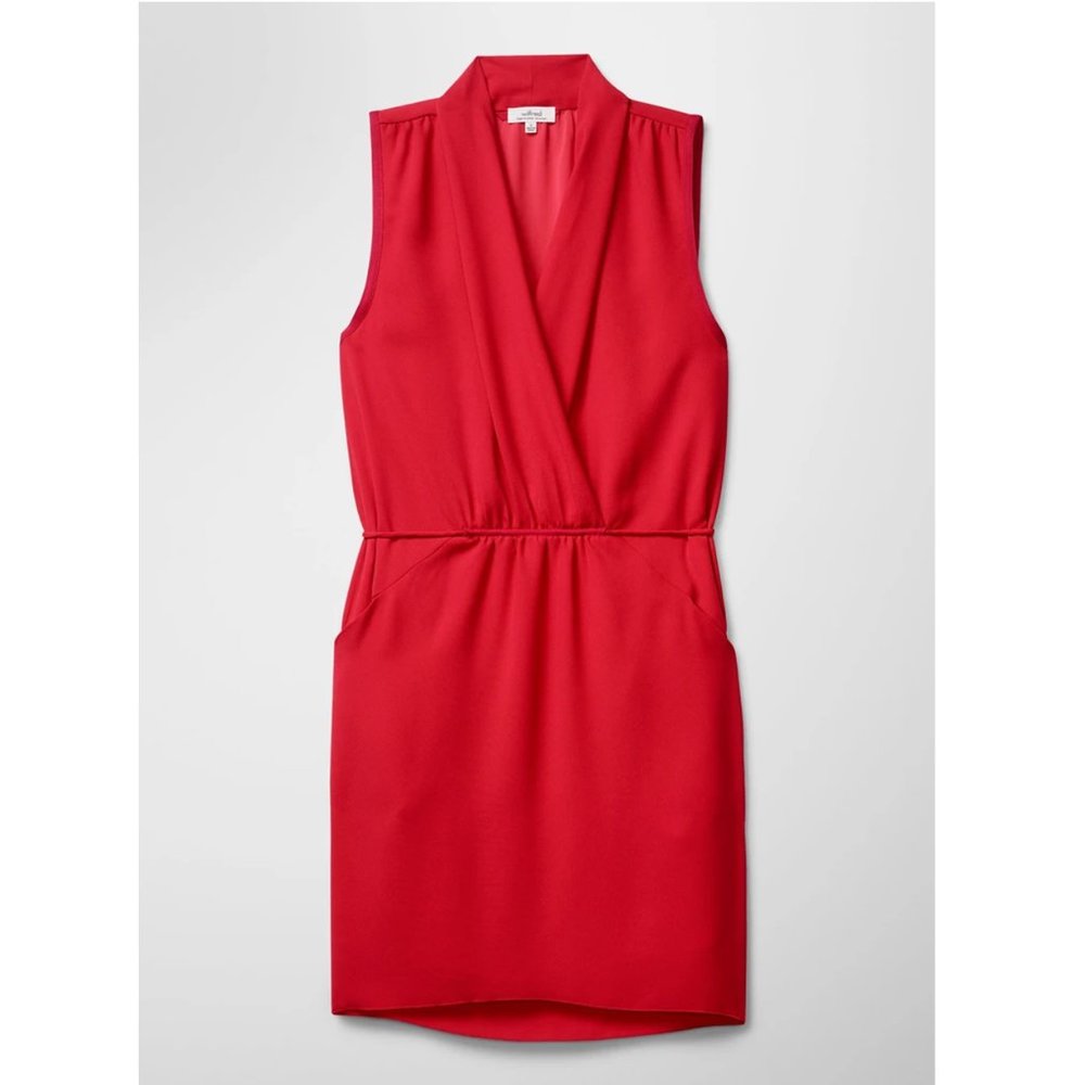 Wilfred Red Sabine Faux Wrap dress